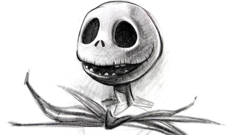 Drawing: pdo-peeekam = Jack Skellington